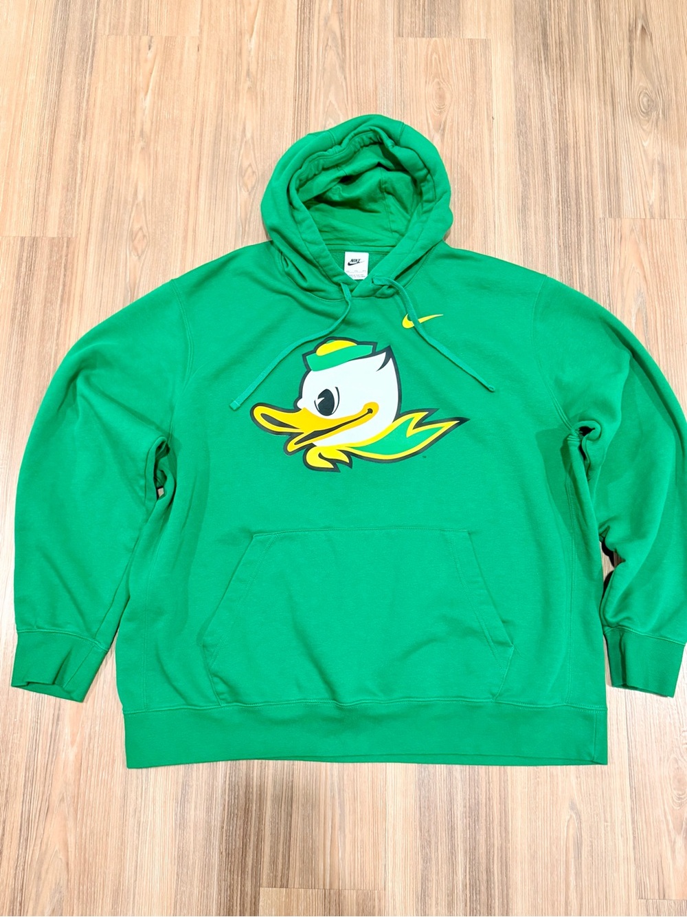 Nike Oregon Ducks Men’s XXL Green Duck Logo Hooded Sweatshirt